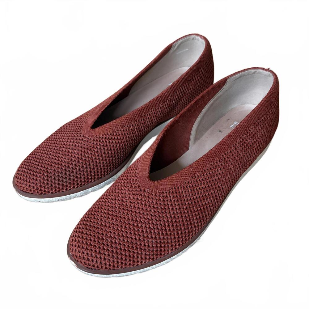 Eileen Fisher Heaven Mesh Flat Shoes Serrano Stretch Fabric Women's Size 9